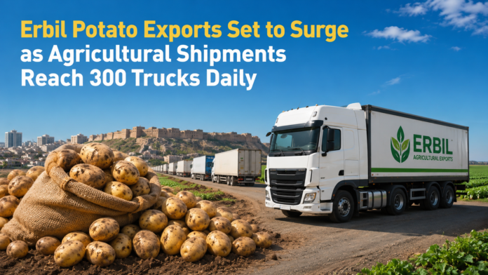 Erbil Potato Exports Set to Surge as Agricultural Shipments Reach 300 Trucks Daily