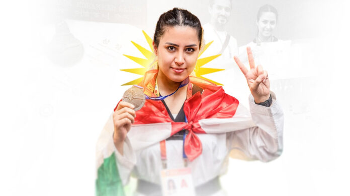 Kurdish Taekwondo Athlete Wins World Silver Medal in South Korea